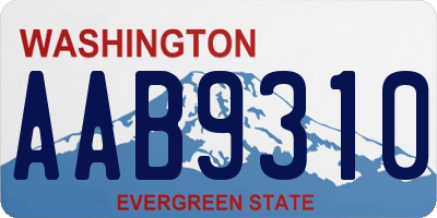 WA license plate AAB9310