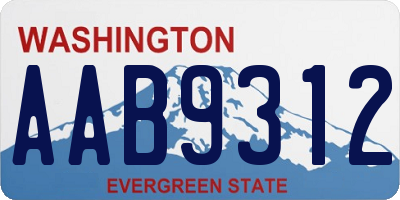 WA license plate AAB9312