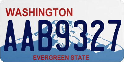 WA license plate AAB9327
