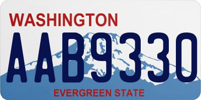 WA license plate AAB9330