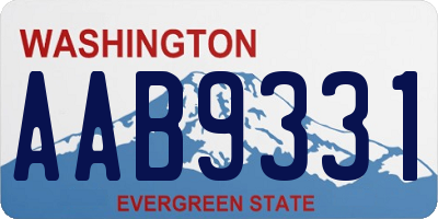 WA license plate AAB9331