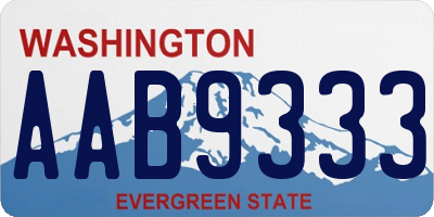 WA license plate AAB9333