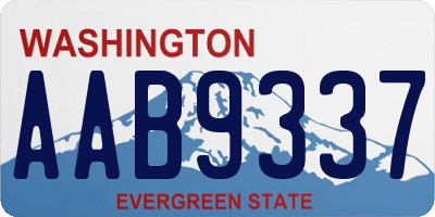 WA license plate AAB9337