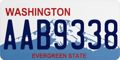 WA license plate AAB9338