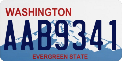 WA license plate AAB9341