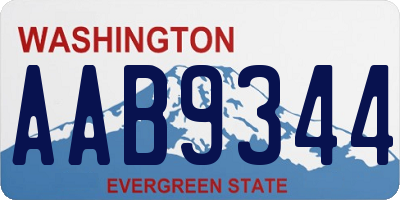 WA license plate AAB9344