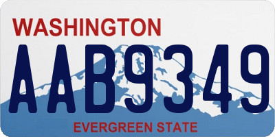 WA license plate AAB9349