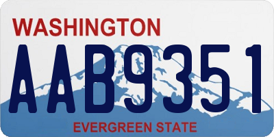 WA license plate AAB9351