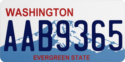 WA license plate AAB9365