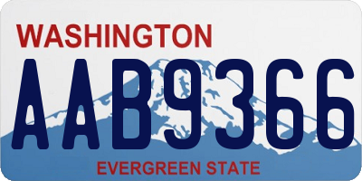 WA license plate AAB9366