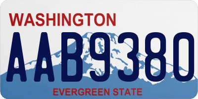 WA license plate AAB9380