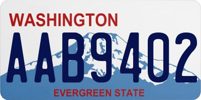 WA license plate AAB9402