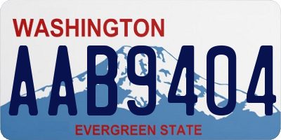 WA license plate AAB9404