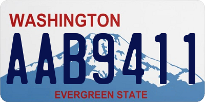 WA license plate AAB9411