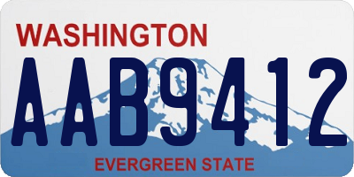 WA license plate AAB9412