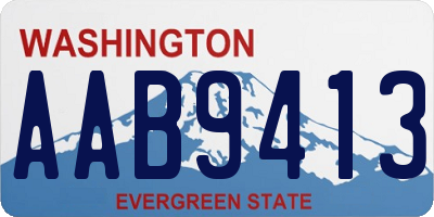 WA license plate AAB9413