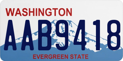 WA license plate AAB9418
