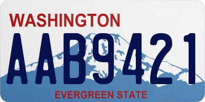 WA license plate AAB9421