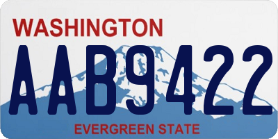 WA license plate AAB9422