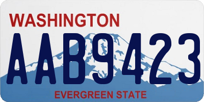 WA license plate AAB9423
