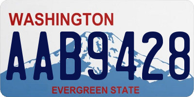WA license plate AAB9428
