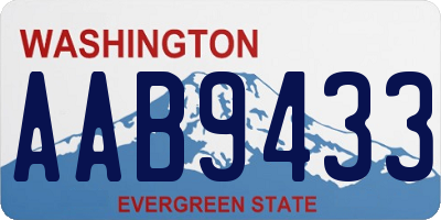 WA license plate AAB9433