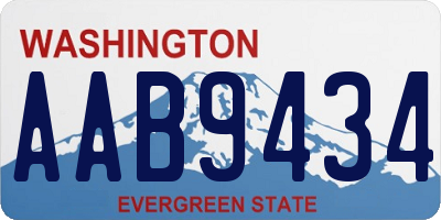 WA license plate AAB9434