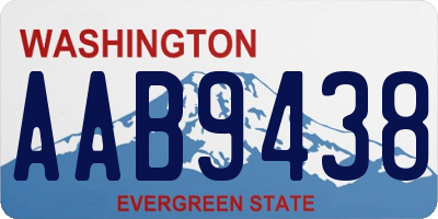 WA license plate AAB9438