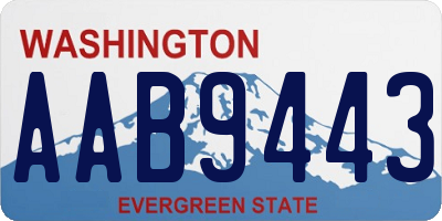 WA license plate AAB9443