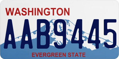 WA license plate AAB9445