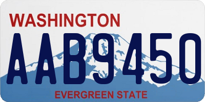 WA license plate AAB9450