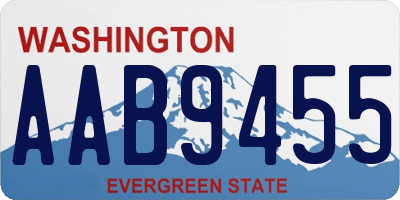 WA license plate AAB9455