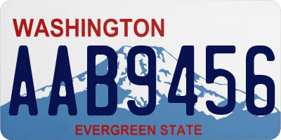 WA license plate AAB9456