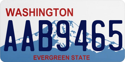 WA license plate AAB9465