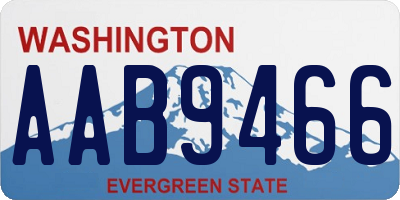 WA license plate AAB9466