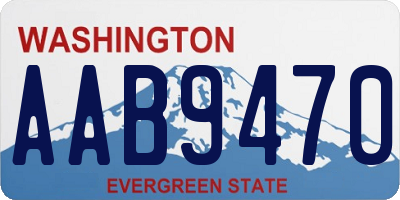 WA license plate AAB9470
