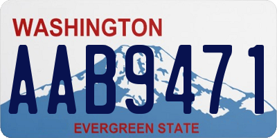 WA license plate AAB9471