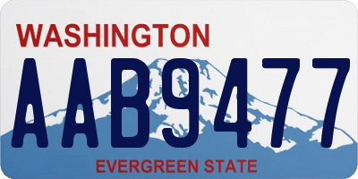 WA license plate AAB9477