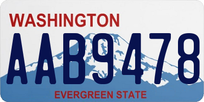 WA license plate AAB9478