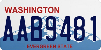 WA license plate AAB9481