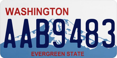 WA license plate AAB9483