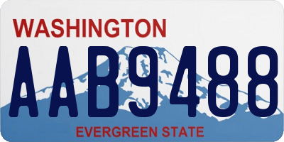 WA license plate AAB9488