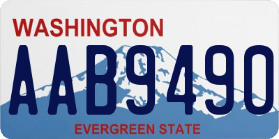 WA license plate AAB9490