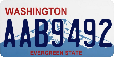 WA license plate AAB9492