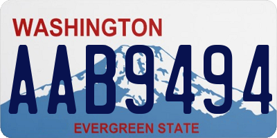 WA license plate AAB9494