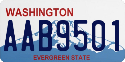 WA license plate AAB9501