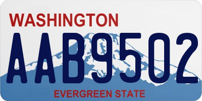 WA license plate AAB9502