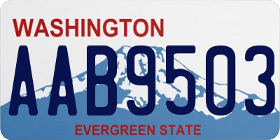 WA license plate AAB9503