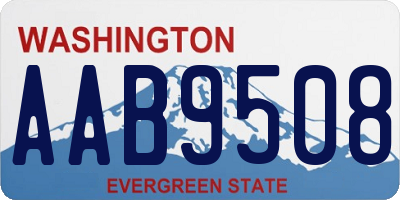 WA license plate AAB9508