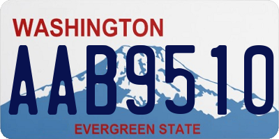 WA license plate AAB9510